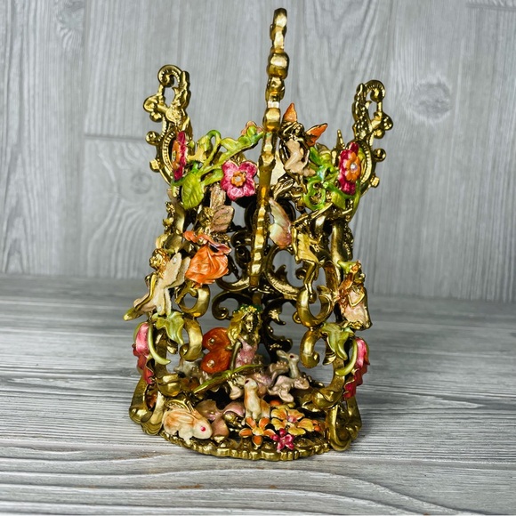 RARE Kirks Folly Fairies Bunny Candle Holder Stand  Fairyland Fantasy Magical - Picture 1 of 16